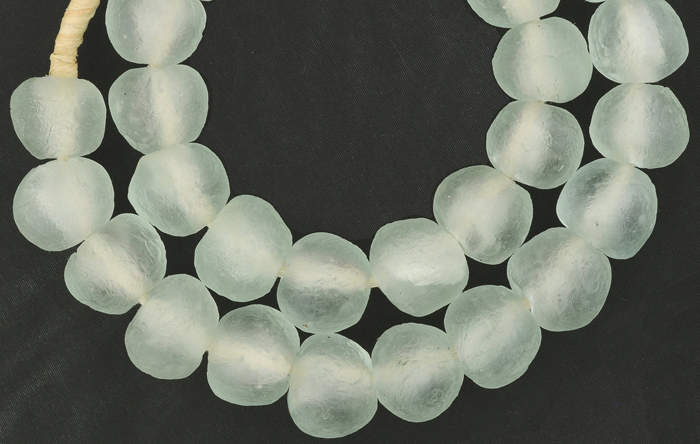 Handmade X-Large Translucent Krobo Glass Beads - 23-24Mm - alternate view