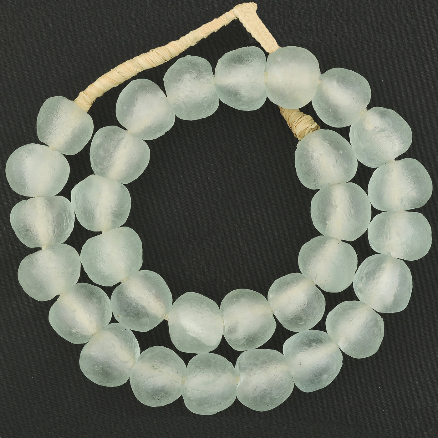 Handmade X-Large Translucent Krobo Glass Beads - 23-24Mm