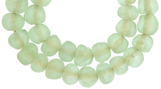 X-Large Translucent Recycled Krobo Glass Beads - African Trade Beads - alternate view