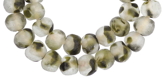X-Large Translucent Multicolored Krobo Recycled Glass Beads - alternate view