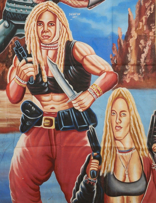 Nemesis 2 Movie Poster - Hand-Painted Ghana Cinema Art - alternate view