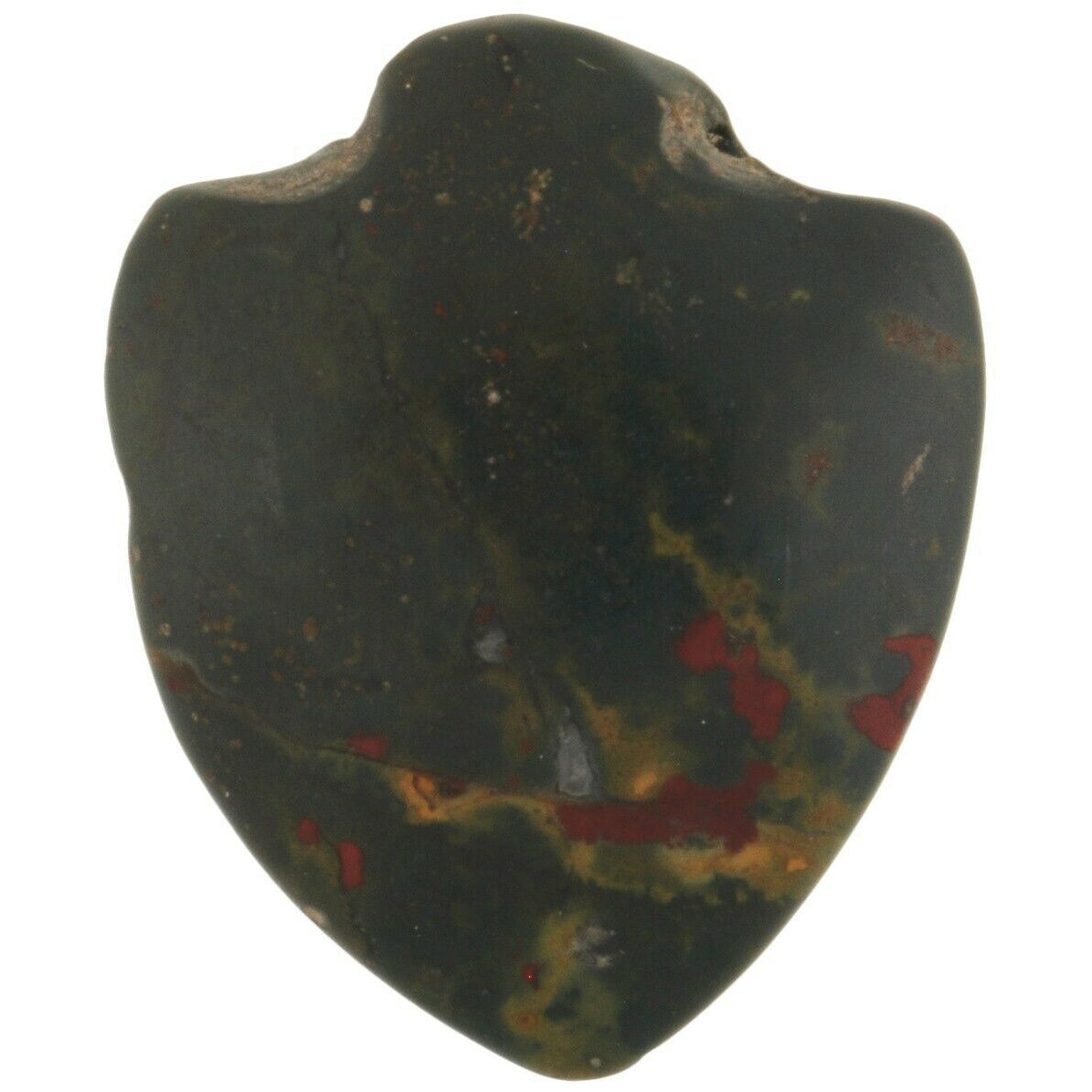 Afrikanischer Handel antike grüne Achat Steinperle Anhänger Herz Cambay Indien alt