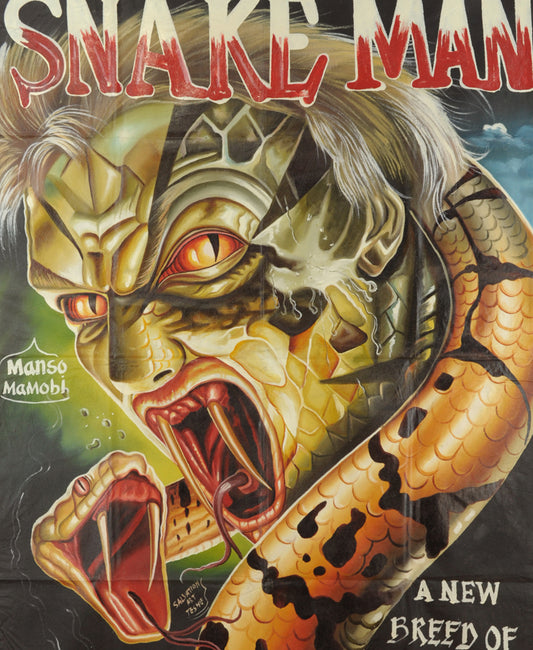 Authentic Hand-Painted Snakeman Movie Poster - Ghanaian Art - alternate view