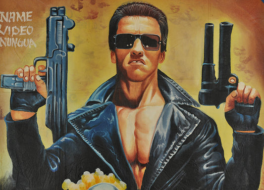 The Terminator Movie Poster - Authentic Ghanaian Hand-Painted Canvas Art - alternate view