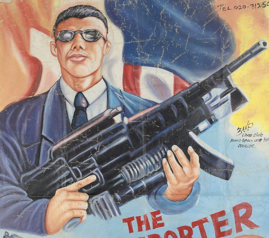 The Transporter Hand-Painted Movie Poster | Authentic African Art - alternate view