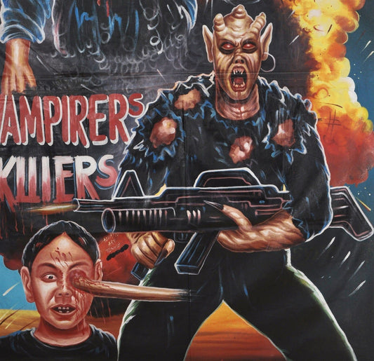 Vampires Killers Movie Poster - Hand-Painted Ghanaian Art - alternate view