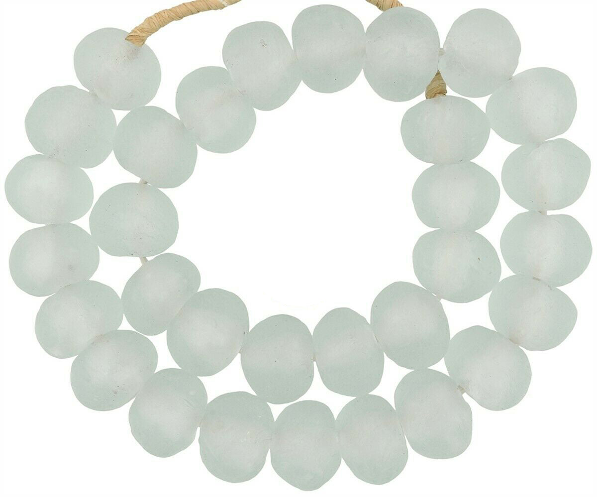 X -large durchscheinende Kroboglasperlen - afrikanische Handelsperlen