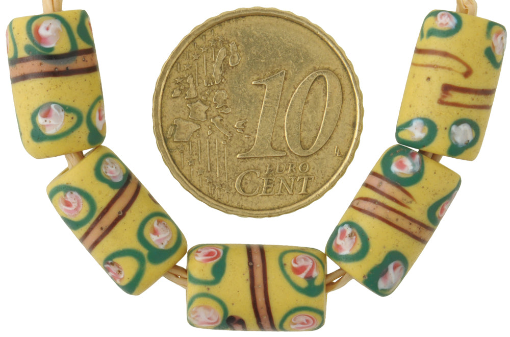 Antique "Eye" Venetian Lampwork Glass Trade Beads - 13X8Mm African Beads - alternate view