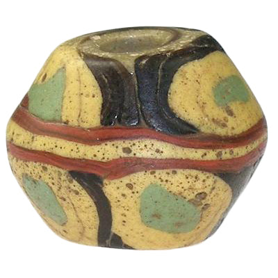 Authentic Antique Bodom Glass Trade Bead – 16×13 mm Krobo, Ghana