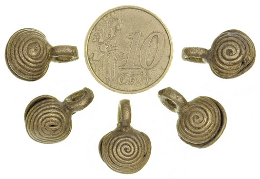 Authentic African Lobi Brass Bell Beads From Burkina Faso - 16-17Mm - alternate view