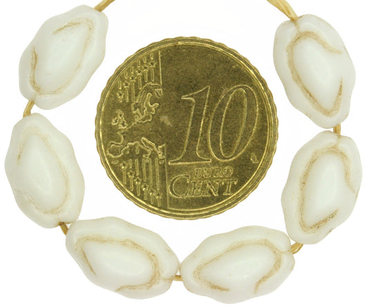 Vintage Cowry Shell Czech Bohemian Glass African Trade Beads - alternate view