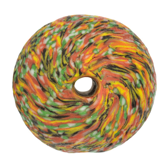 Large African Trade Bicone Beads - Recycled Ghana Glass Beads - alternate view