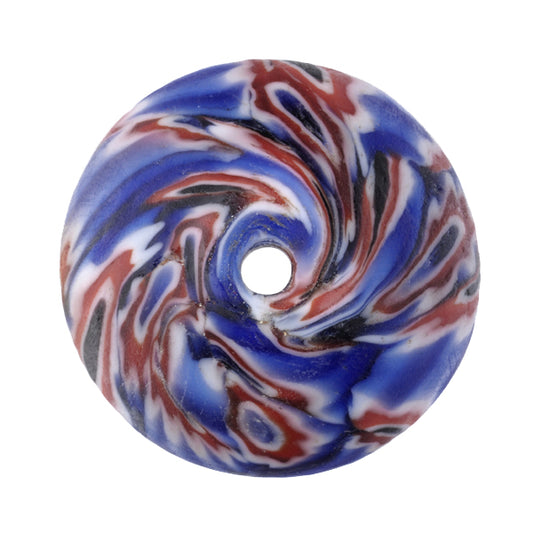 Large Bicone Recycled Glass Bead – Ghana African Trade Bead