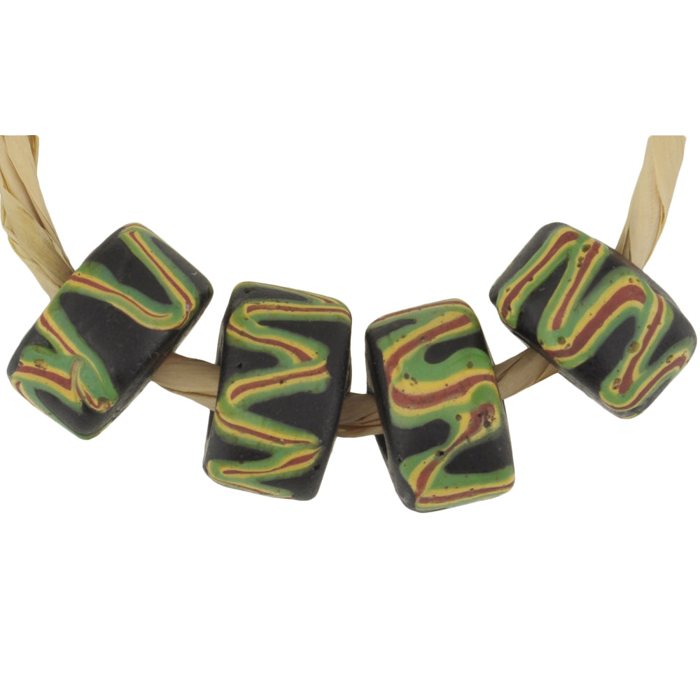 Rare Fancy Antique Venetian Glass Trade Beads, 1800S African Lampwork