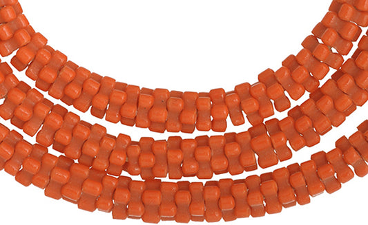 Vintage Czech Bohemian Glass Flower Trade Beads - 7Mm, 23 ¾" Strand - alternate view