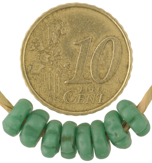 Rare Antique Fancy Venetian Lampwork Beads, 7Mm, African Trade Disks - alternate view