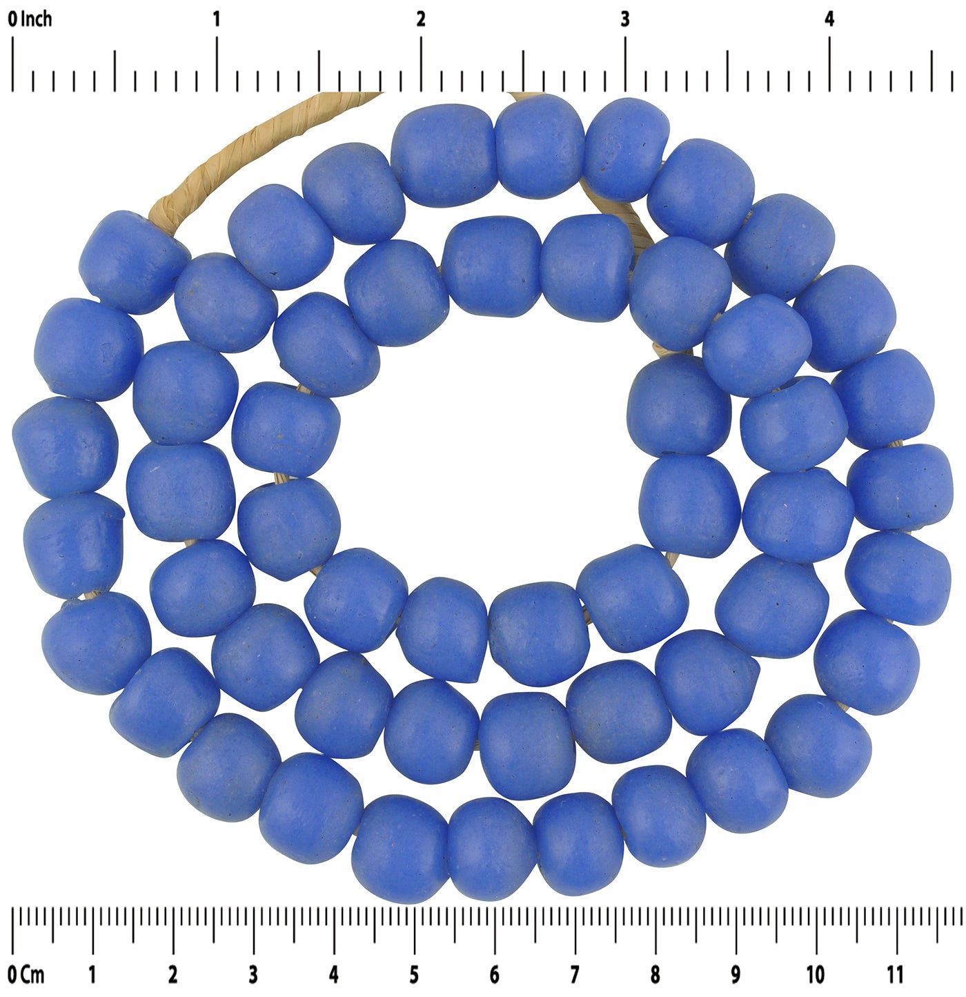 12Mm Recycled Krobo Glass Beads - African Trade Beads, Ghana - zoomed-in detail