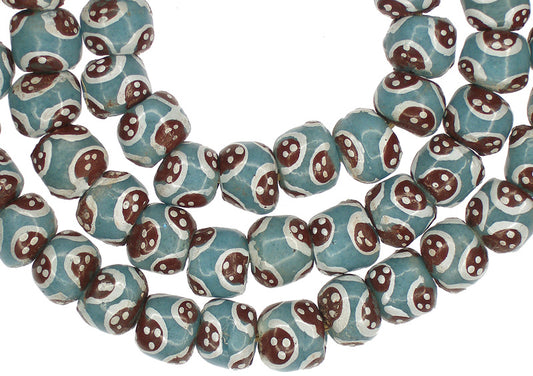 Fancy African Trade Beads - Krobo Powder Glass Beads 11-12Mm - alternate view