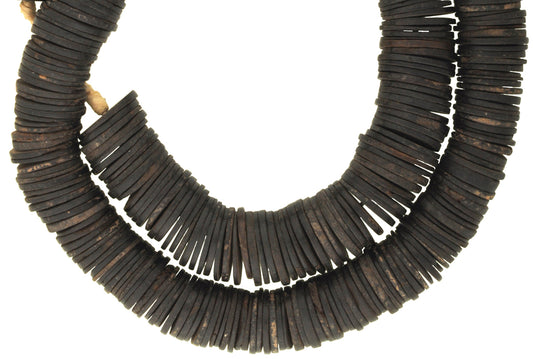 Old Coconut Shell Heishi Beads 17-20Mm | African Trade Beads - alternate view