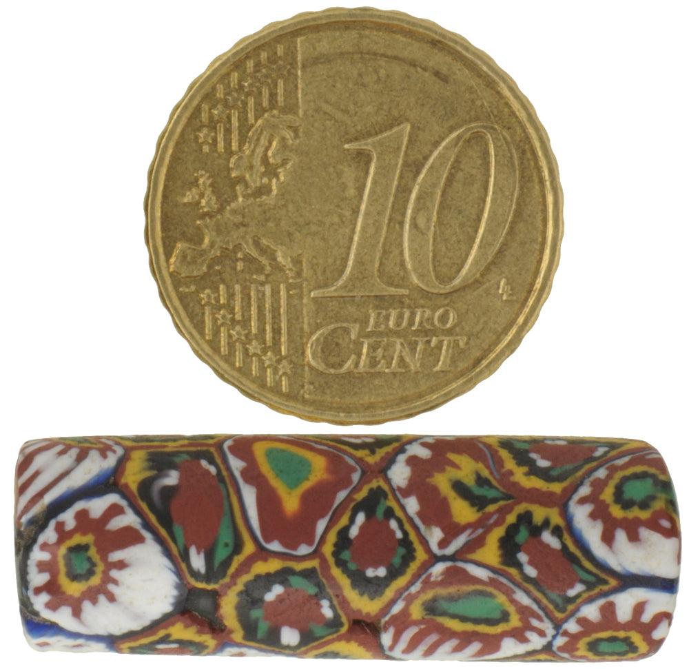Antique Large Venetian Millefiori Mosaic Glass African Trade Bead, 30Mm - alternate view