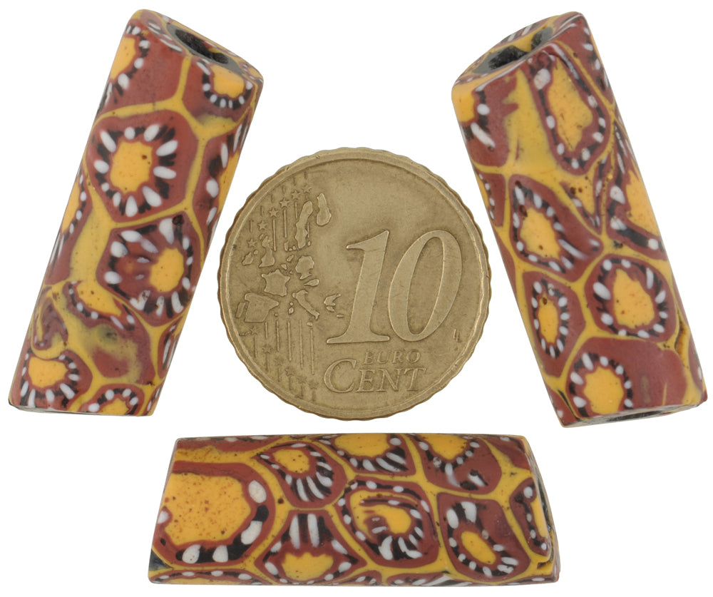 Rare Antique Large Venetian Millefiori Mosaic Glass African Trade Beads - alternate view