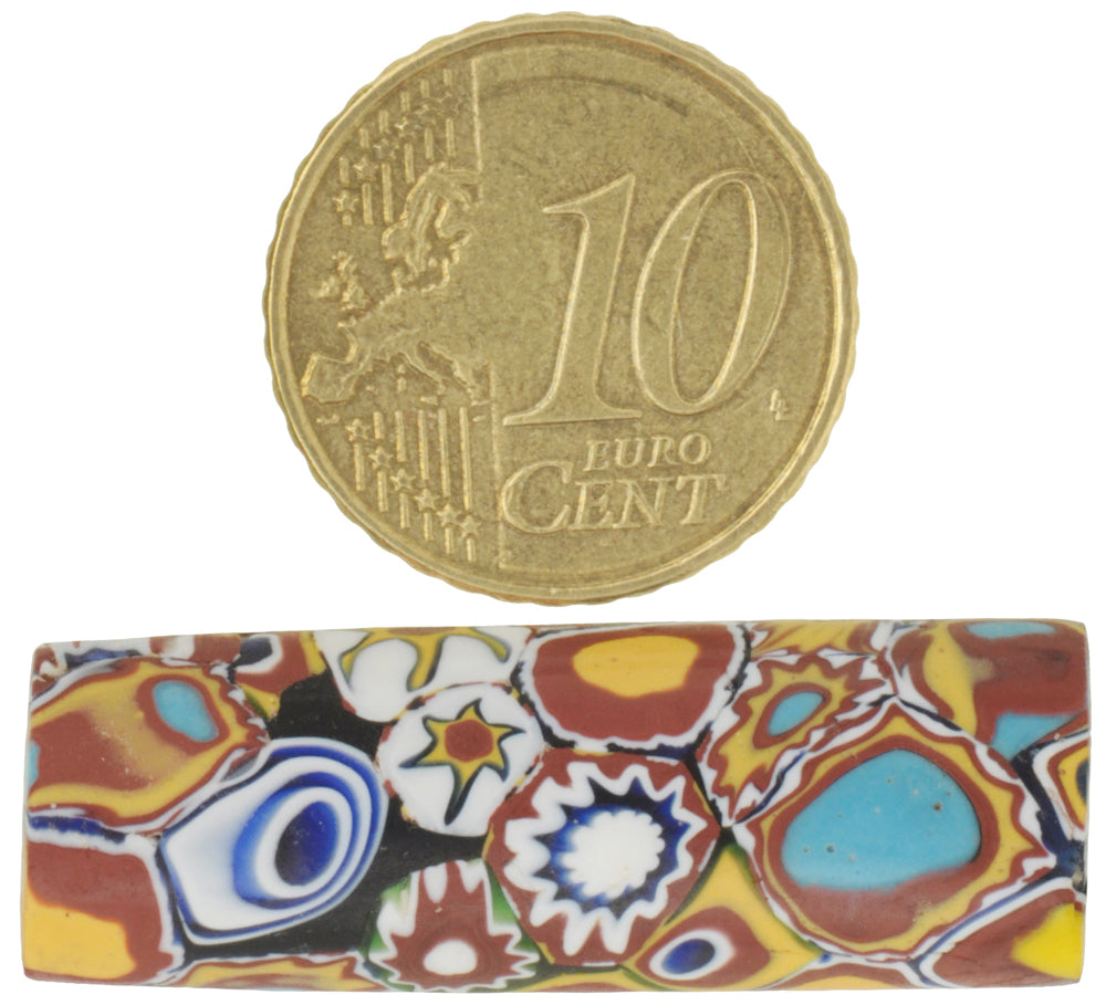Rare Large Antique Venetian Multimurrine Millefiori Mosaic Glass Trade Bead - alternate view