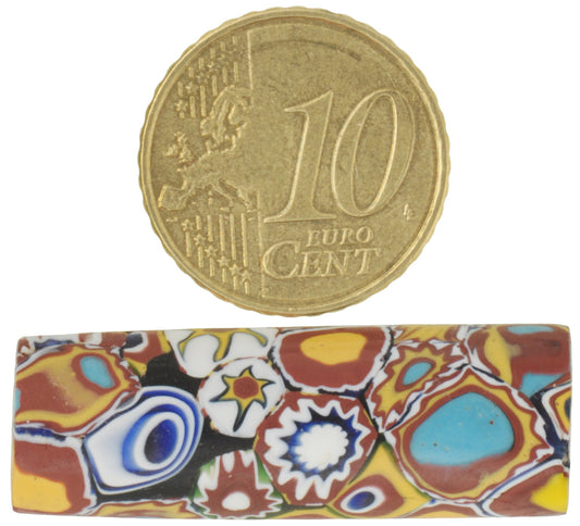 Rare Large Antique Venetian Multimurrine Millefiori Mosaic Glass Trade Bead - alternate view