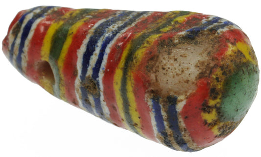 Large Old Polychrome Kiffa African Glass Trade Bead - alternate view