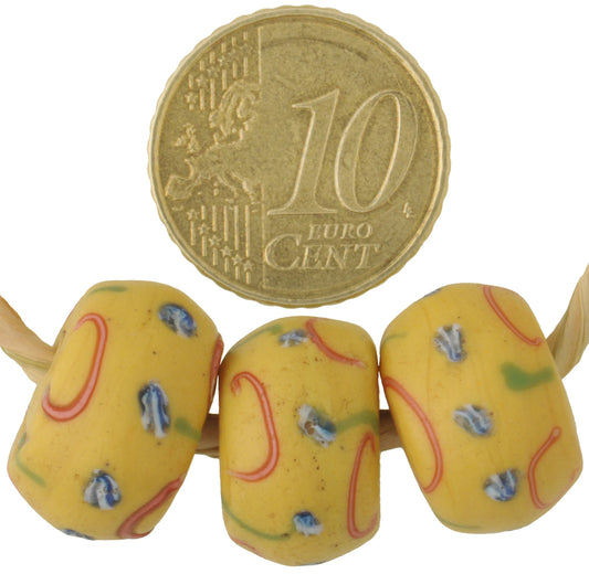 Rare Old Large Size "Fancy" Venetian Wound Glass African Trade Beads Sb-30474 - alternate view