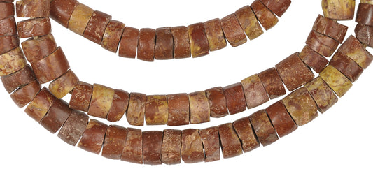 Medium Bauxite African Trade Beads - Ghana Tribal Stone Strand - alternate view