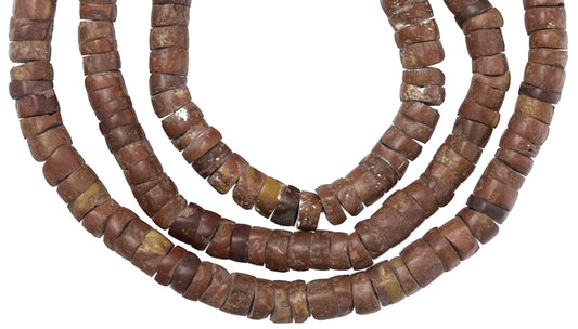 Medium African Bauxite Trade Beads - Ghana Tribal Stone Strand - alternate view