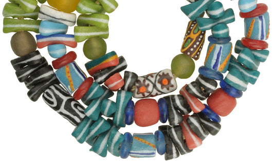 Mixed Krobo Glass Beads - African Trade Beads From Ghana - alternate view