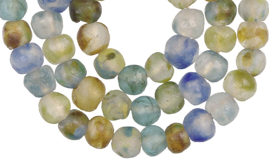 Translucent Krobo Glass Beads, 13-15Mm, Recycled African Trade Beads - alternate view