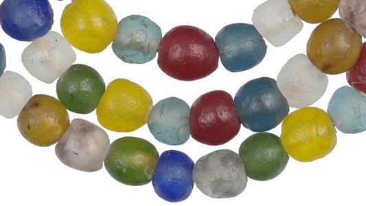 African Trade Beads: Handmade Krobo Recycled Glass Beads 10-12Mm - alternate view