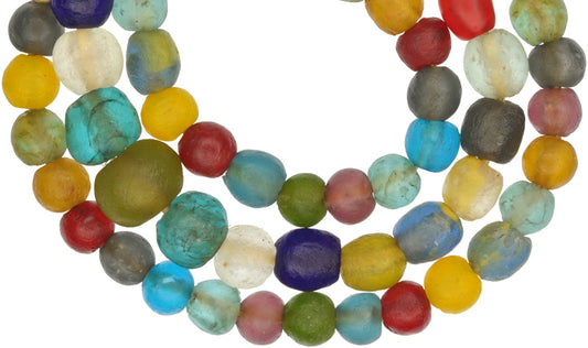 Translucent Krobo Glass Beads - Imitating Venetian Trade Beads - alternate view