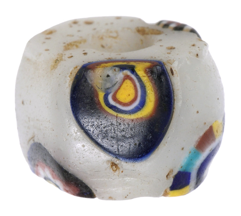 Rare Antique Murano Bird Venetian Millefiori African Trade Bead - zoomed-in detail