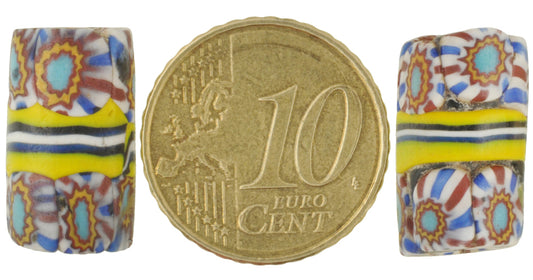 Rare Antique Venetian African Trade Beads - Matching Pair, 17X10Mm - alternate view