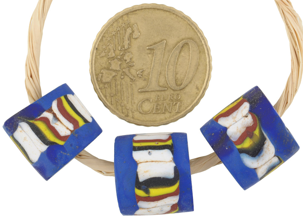 Antique Venetian Millefiori African Trade Beads - Rare Murrine Mosaic, 11Mm - alternate view