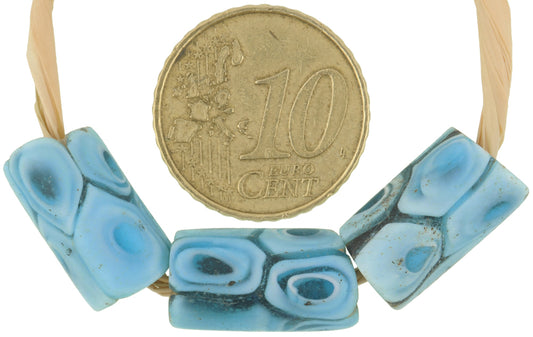 Rare Antique Venetian Millefiori Mosaic Trade Beads - 16Mm Glass Beads - alternate view