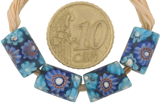 Rare Antique Venetian Millefiori Mosaic Trade Beads, 12-13Mm African Trade - alternate view