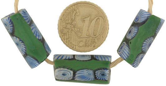 Rare Antique Venetian Millefiori Mosaic Trade Beads - African Trade Beads - alternate view
