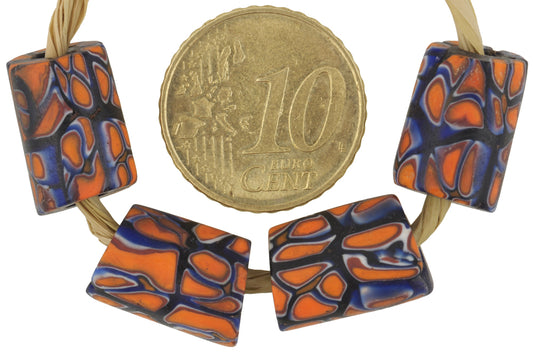 Rare Antique Venetian Millefiori Mosaic Glass African Trade Beads - product focus