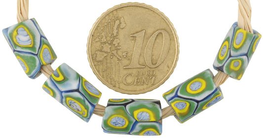 Antique Venetian Millefiori Mosaic Glass Trade Beads, African Trade Beads - alternate view