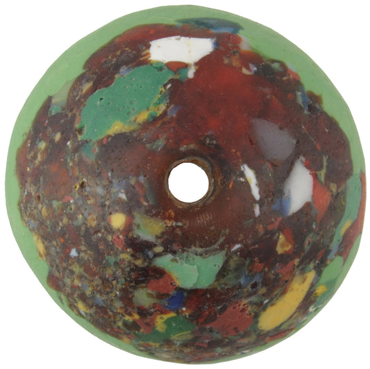 Large African Trade Bead | Recycled Ghana Glass Millefiori Bead - alternate view