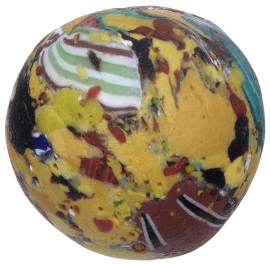 Large Recycled African Trade Bead - Venetian Millefiori & Chevron - alternate view