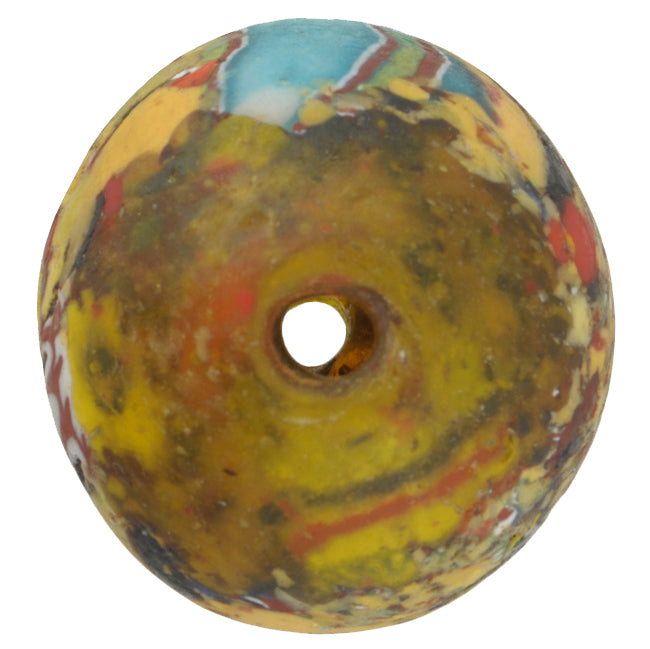 Large Recycled African Trade Beads From Old Venetian Glass, Ghana - close-up