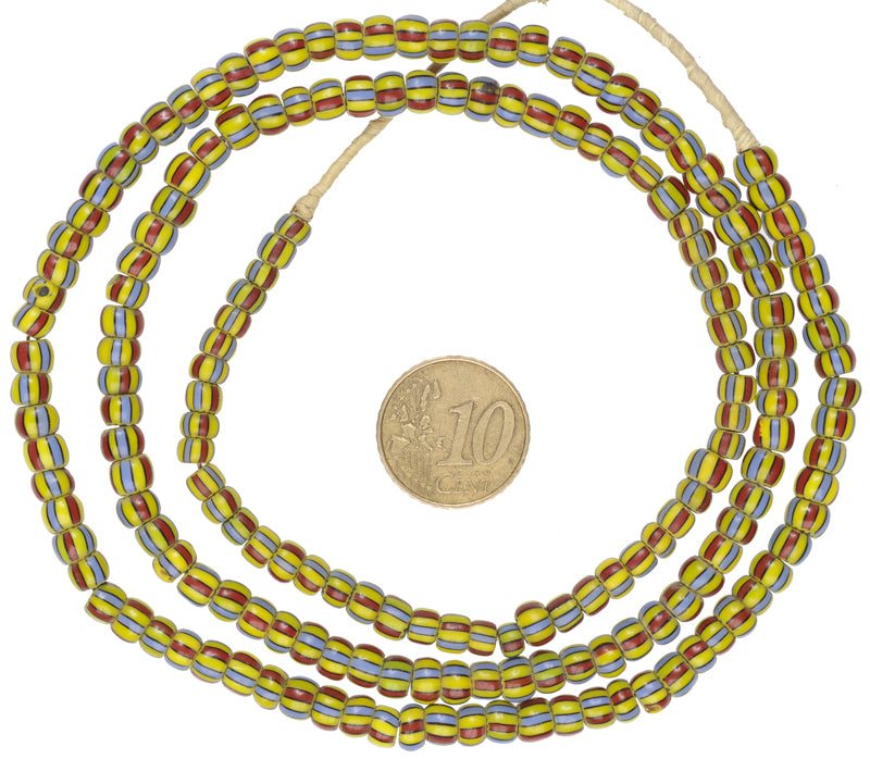 Round 2-Layer Chevron Beads - Antique Venetian Strand, 27.5" - close-up