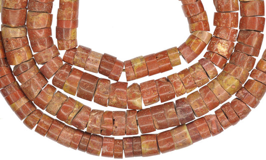 Small African Bauxite Trade Beads Strand - Ghana Tribal Stone Beads - alternate view