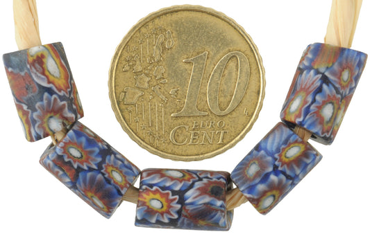 Antique Venetian Millefiori Mosaic Glass Trade Beads - African Trade - alternate view