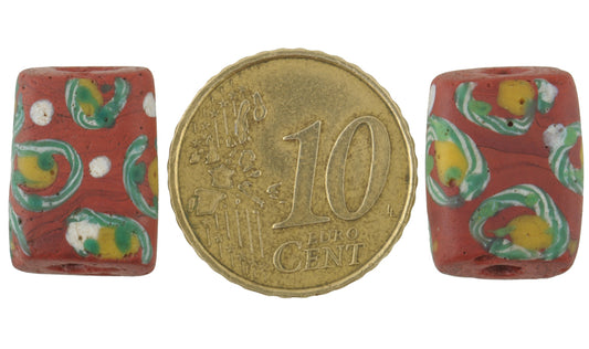 Antique Rare Tabular Brick Venetian Lampwork Glass Trade Beads, 1800S-1900S - alternate view